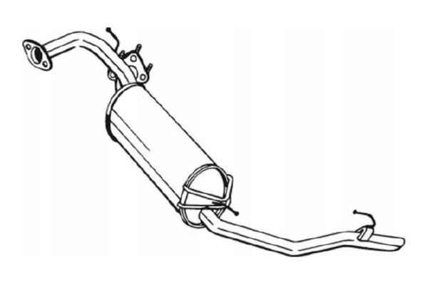 Exhaust system silencer rear fits HONDA CIVIC VIII 1 8 09 05 12 Part manufacturer Bosal