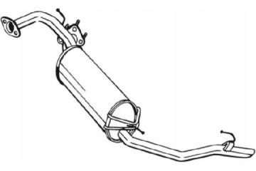 Exhaust system silencer rear fits HONDA CIVIC VIII 1 8 09 05 12 Part manufacturer Bosal