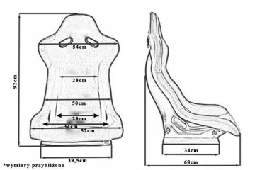 Sports chair RAPID Velour Bride Black and Grey Quality of parts according to GVO P replacement with original quality