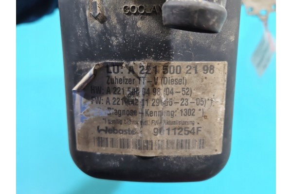 WEBASTO MERCEDES W221 3 0 CDI A2215002198 HEATING STOPS Product weight with unit packaging 4 kg