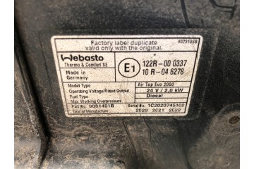 WEBASTO AIR TOP EVO 2000 RENAULT TRUCKS T 7423440194 tractor unit Product weight with unit packaging 5 kg