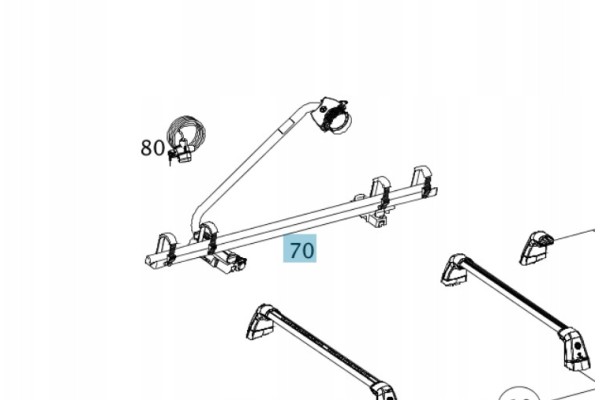 Original bicycle holder for roof beams Mercedes Benz A000890029364