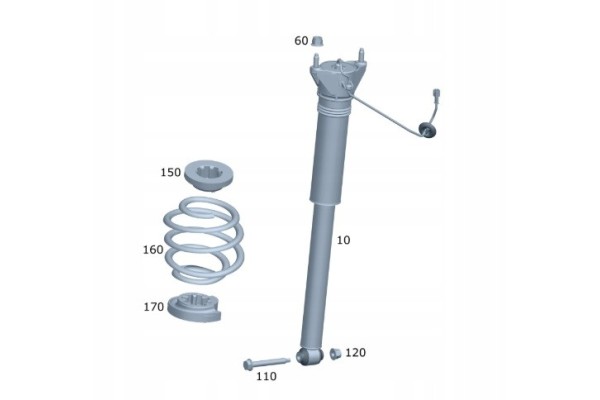 Rear shock absorber Mercedes Benz GLB X247 A2473209703 new OE Packaging status original