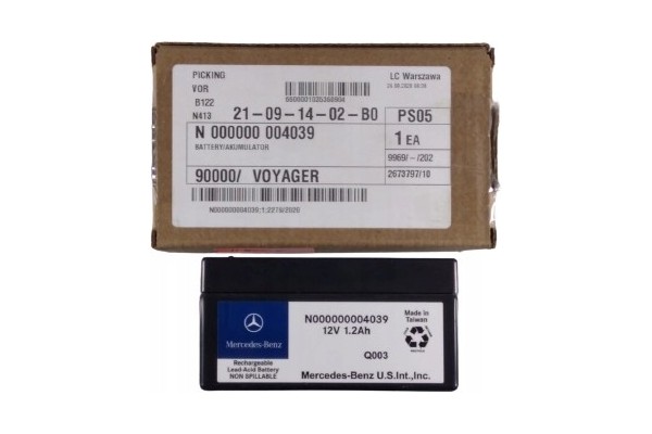 SMALL BATTERY MERCEDES BATTERY 1 2AH MEMORY PODT Batteries included yes