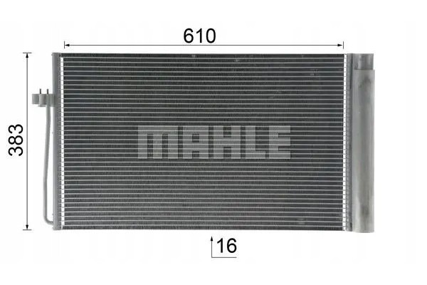 CONDENSER AIR CONDITIONING COOLER AC 345 000P MAHLE Car type passenger cars
