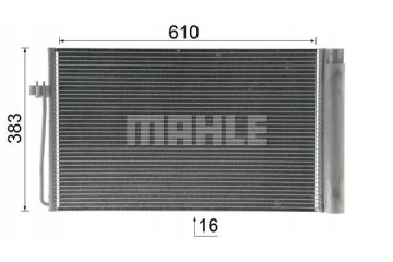 CONDENSER AIR CONDITIONING COOLER AC 345 000P MAHLE Car type passenger cars