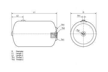 Air tank pneumatic system DT SPARE PARTS 2 44341 for VOLVO Catalog number of the part 2 44341