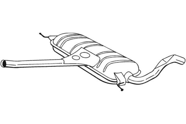 Center exhaust silencer fits AUDI A6 C5 2 5D 02 00 01