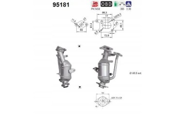 CATALYST EURO EMISSION 6 95181 AS TOYOTA Packaging status original