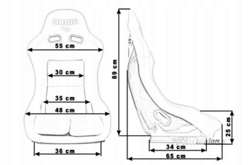 Asiento deportivo MTuning GTR Velor Bride Negro