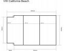Mattress for Bus VW Multivan California Beach Visco Memory Foam 200x150x8 Part manufacturer Golden Group