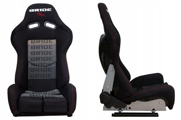 Sports chair LOW MAX K608 Velour Bride Black Grey Packaging status original