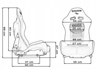 Sports chair LOW MAX K608 Velour Bride Black Grey Catalog number of the part MN FO 037