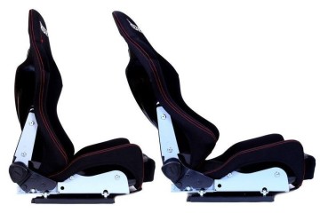 Asiento Deportivo LOW MAX K608 - Bride Velour Negro/Gris