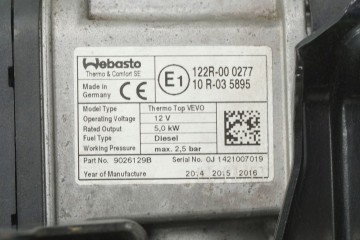PARKING HEATER WEBASTO VW SHARAN SEAT ALHAMBRA 7N0815005AA 9026129B Catalog number of the original 9026129B