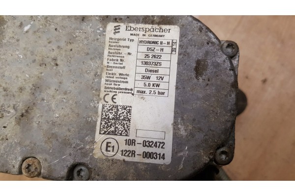 WEBASTO PARKING HEATER TOYOTA VERSO LIFT 1 6 D4D Catalog number of the part D5ZH