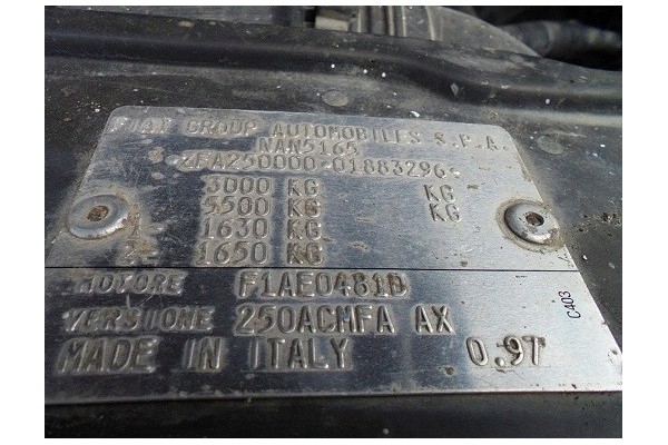 FIAT DUCATO ENGINE 2 3 JTD F1AE0481D COMPLETE 180000 KM MILEAGE Catalog number of the part 123145850