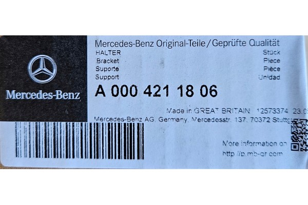 CLAMP YOKE REAR MERCEDES SPRINTER Catalog number of the part A0004211806