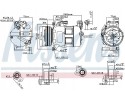 COMPRESSOR AIR CONDITIONING COMPRESSOR 890062 NISSENS Catalog number of the original VOLVO 31315453 VOLVO 31332386 VOLVO 3136615