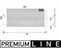CONDENSER AIR CONDITIONING COOLER AC 942 000P MAHLE Packaging status original