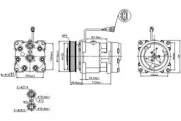 AIR CONDITIONING COMPRESSOR VW TRANSPORTER T4 97 03 EAN GTIN 5707286353299
