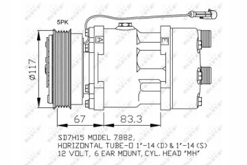 Air conditioning compressor NRF EAN GTIN 8718042147714