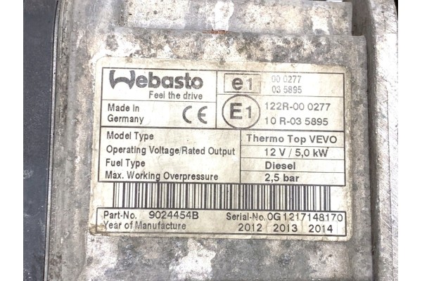 WEBASTO THERMO TOP VEVO VOLVO XC60 I SUV 2 4 08 17 Car type passenger cars