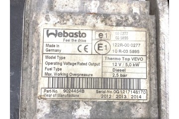 WEBASTO THERMO TOP VEVO VOLVO XC60 I SUV 2 4 08 17 Car type passenger cars
