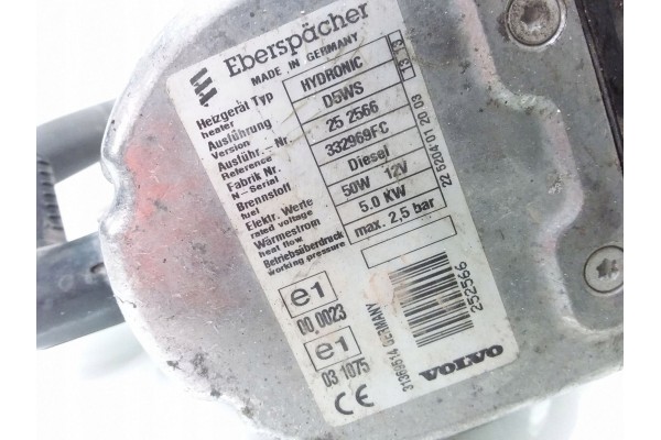 2013 Volvo V40 Cross country Parking heater Webasto 31369514 Catalog number of the part 31369514