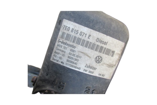 ENGINE HEATER WEBASTO 7E0815071E VW TRANSPORTER MULTIVAN T5 T6 T6 1 Part manufacturer Volkswagen OE