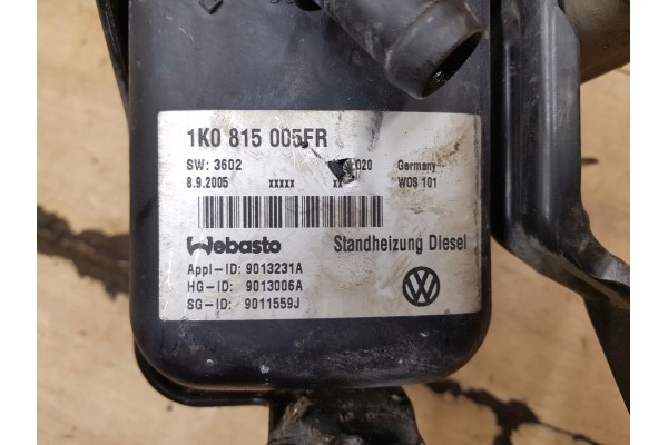 WEBASTO PARKING HEATER THERMO TOP V VW TOURAN 2 0 TDI Catalog number of the part 1K0815005FR