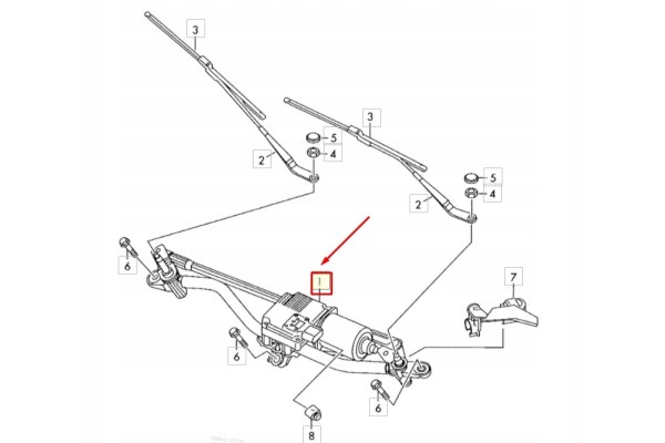 AUDI A4 Allroad Quattro B8 Windscreen Wiper Linkage LHD 8K1955023E NEW GENUINE Car type passenger cars