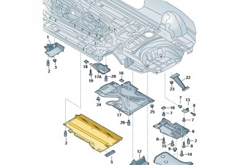 CHASSIS SKID PLATE RIGHT AUDI A4 B8 A5 S5 8K0825208F Part manufacturer Audi OE