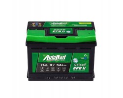 Battery Autopart Galaxy EFB II 12V 72Ah 760A P