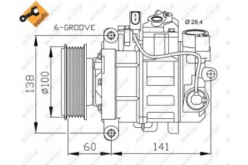 COMPRESSOR AIR CONDITIONING COMPRESSOR 32263 NRF AUDI Packaging status original
