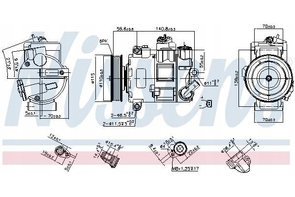 AIR CONDITIONING COMPRESSOR AUDI A 1 S 1 8X 10 A 3 Catalog number of substitutes NRF 32146 NRF 380004 NRF 380077 NRF 380082 NRF 