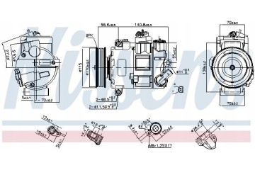 AIR CONDITIONING COMPRESSOR AUDI A 1 S 1 8X 10 A 3 Catalog number of substitutes NRF 32146 NRF 380004 NRF 380077 NRF 380082 NRF 