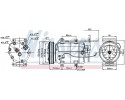 Nissens 89101 Compressor air conditioning Version European