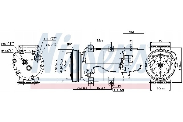 Nissens 89101 Compressor air conditioning Version European