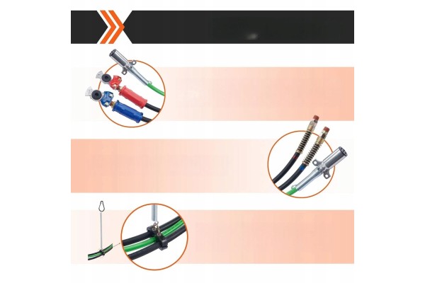 Kit de Mangueras de Aire para Camión 4,57 m 3 en 1 con Conector ABS d