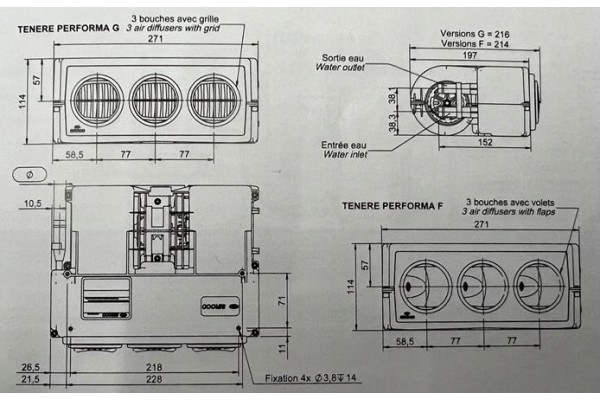 UNIVERSAL ADDITIONAL WATER HEATER 12V 6KW F Catalog number of the part 26204f