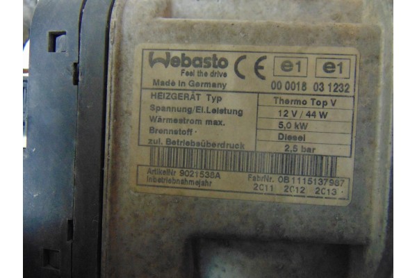 Calefactor Webasto Thermo Top V 1K0815007CD para VW Golf VI 1.6 TDI