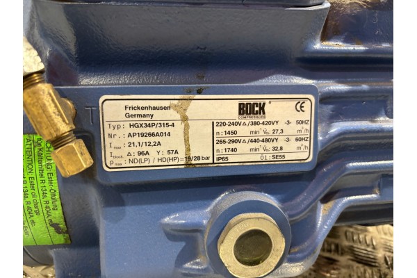 Compresor semihermético alternativo BOCK HGX34P/315-4