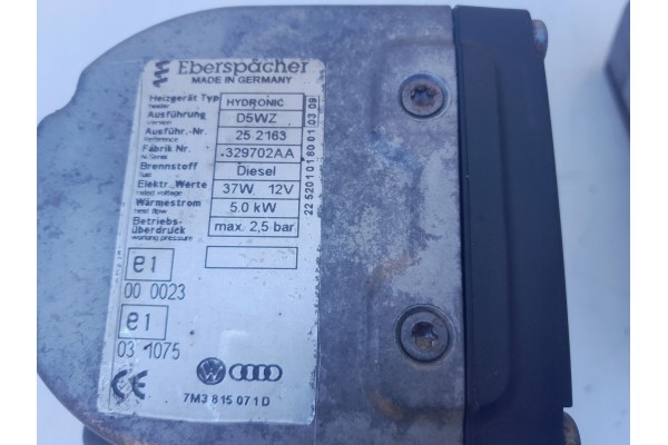 Webasto Eberspaecher Hydronic I D5WZ 252163 7M3815071 Used Part manufacturer Eberspaecher