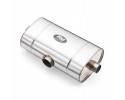 RM MOTORS TRANSVERSE MUFFLER 1x76mm 2x63mm 50cm