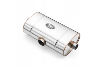 RM MOTORS TRANSVERSE MUFFLER 1x76mm 2x63mm 50cm