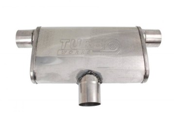Rear Center Silencer 63 5mm TurboWorks LT 304SS 355mm