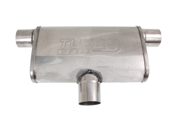 Silenciador Central Trasero 63,5mm (2.5 pulgadas) TurboWorks 304SS 355
