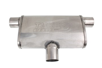 Silenciador Central Trasero 63,5mm (2.5 pulgadas) TurboWorks 304SS 355
