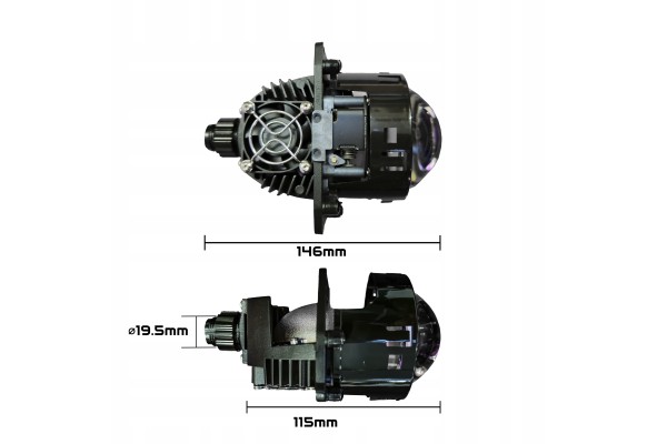 Lenses Projectors Bi LED 3 inch 50 W 6000K Set CANBUS Thread Adapters Installation side left right